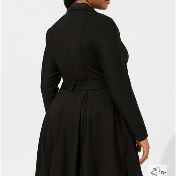 Torrid Mini Tuxedo Dress Black Size 28 - Picture 5 of 7